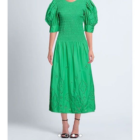 Ganni Green Midi Dress - Picture 6 of 9